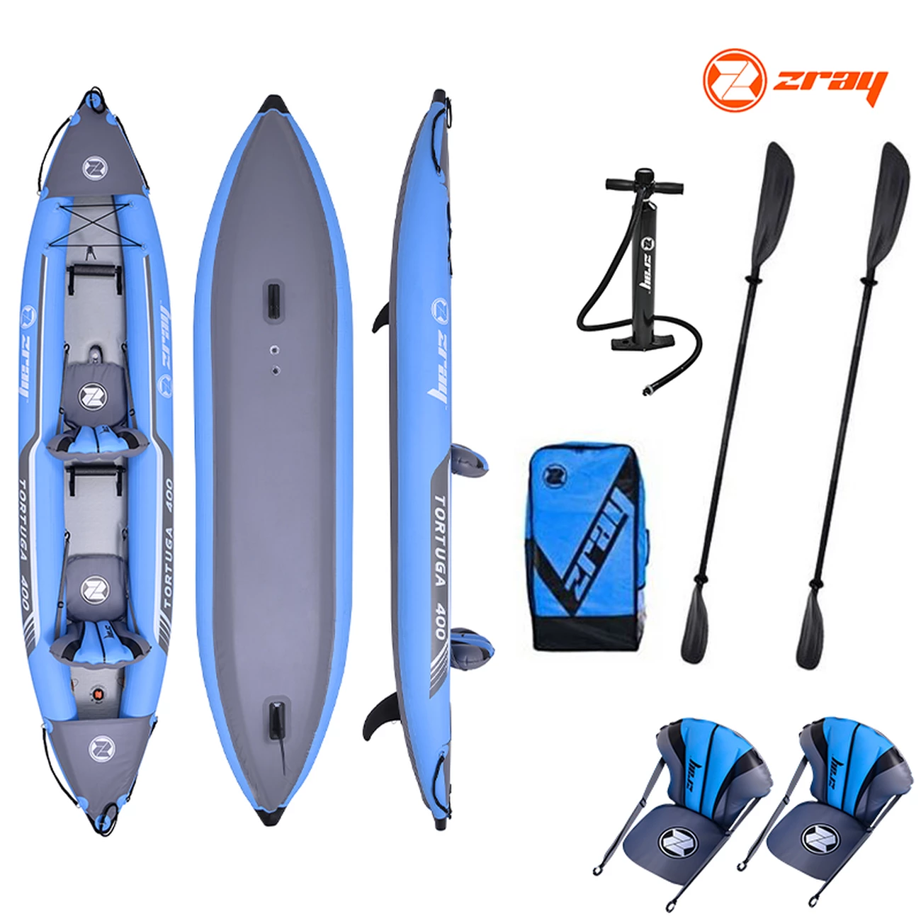 Remise 🎉 Zray Kayak Gonflable Zray Tortuga - 2 Places - 400 X 90 Cm (157" X 35") 🔥 3 Remise 🎉 Zray Kayak Gonflable Zray Tortuga - 2 Places - 400 X 90 Cm (157" X 35") 🔥