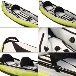 Bon marché ✨ Kangui Canoë Kayak Gonflable Maui 1 À 2 Places + Pagaie + Sac Transport + Pompe Double Action+ Kit De Réparation 👏 -Boutique SEAC f984751c076f469cb3658b2abd72aa3b